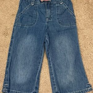 Girls 4T Blue Denim Jeans with Ribbon Accent